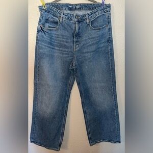 Old Navy Women's Extra High Rise Wide Leg Blue Jeans EUC